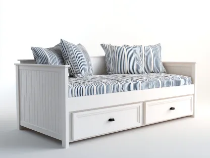 Canapé lit en bois blanc avec tiroirs 203x98x85 cm - adapté au salon - design classique-Sofaupyard