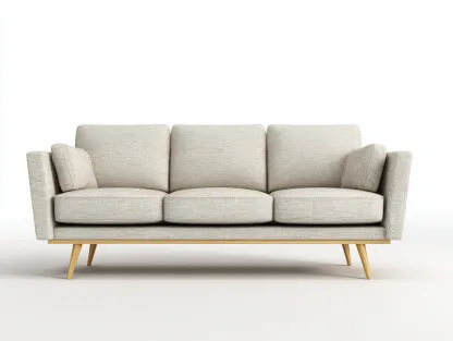Canapé 3 places en tissu beige clair 225x92x84 cm - adapté au salon - design moderne-Sofaupyard