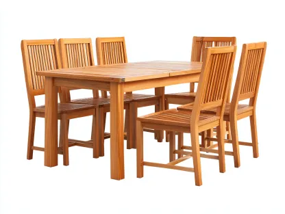 Salon de jardin repas en bois 180x90x105 cm - brun naturel - pour jardin et terrasse - design bar à lattes verticales-Homigetpad
