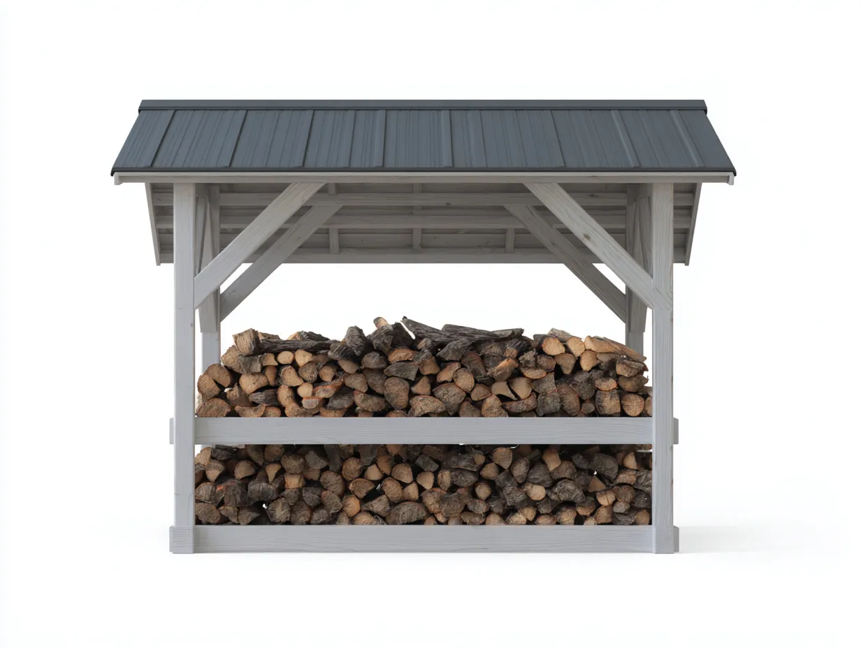 Abri à bûches en bois 180x70x170 cm - Gris clair - Pour extérieur - Design moderne-Homigetpad