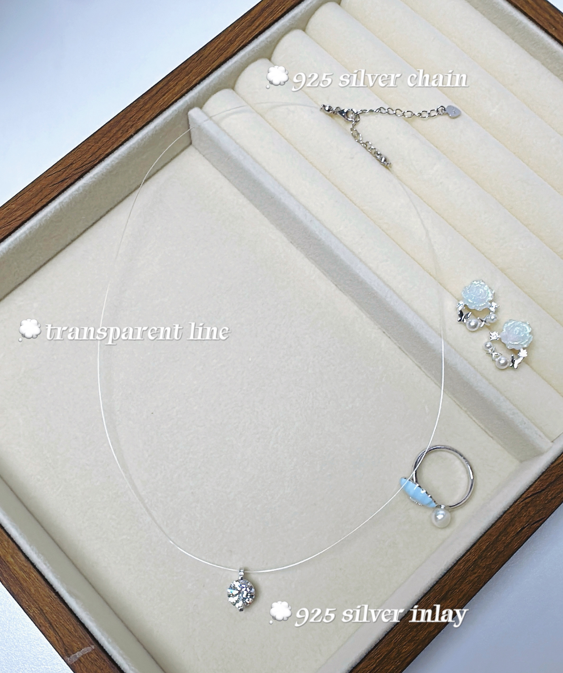 Moissanite necklace Mermaid's Tear
