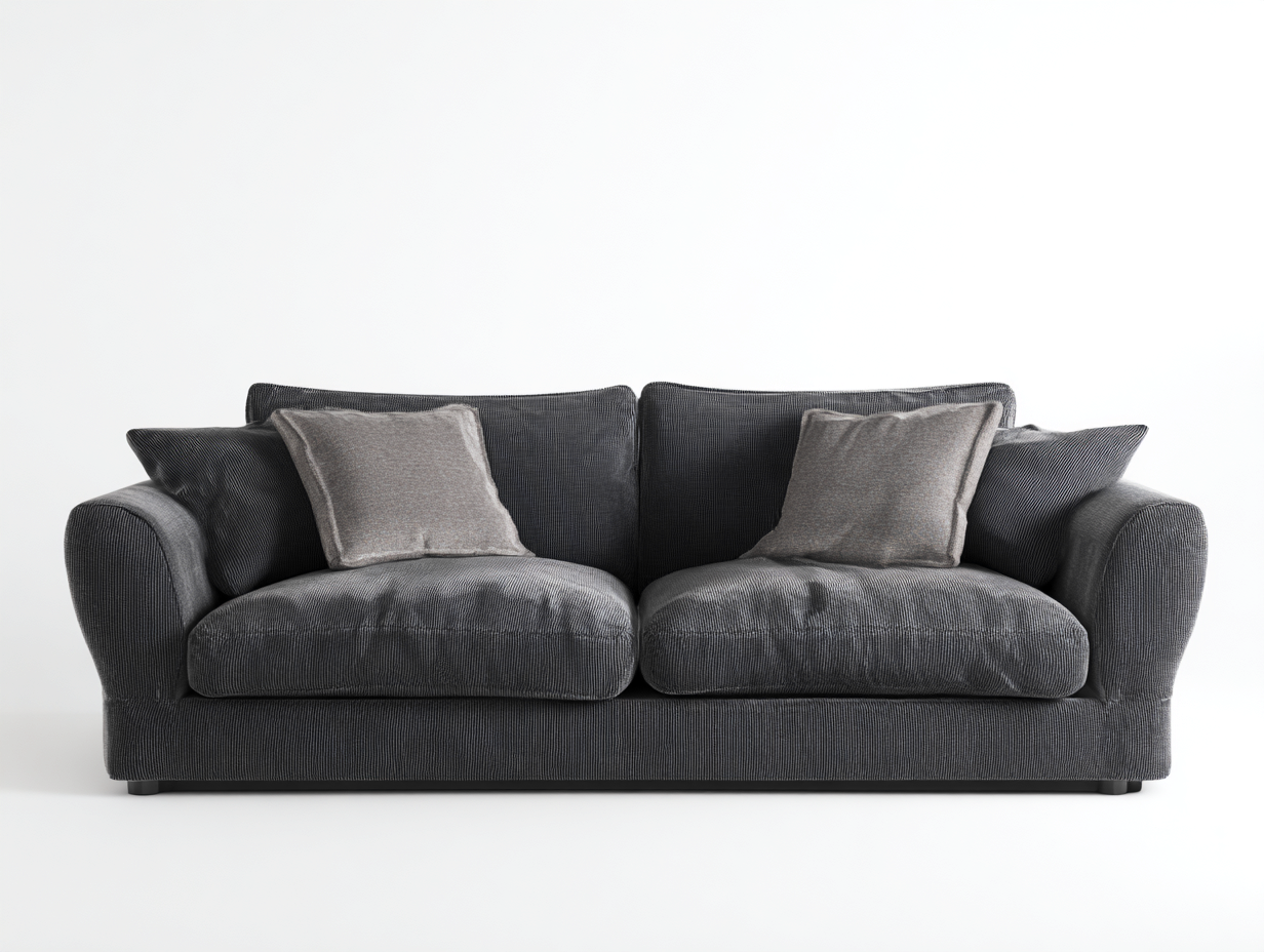 Zweisitzer Sofa-Stoff-176x92x84 cm-Dunkelgrau-Moderner Wohnstil-Luxegobay