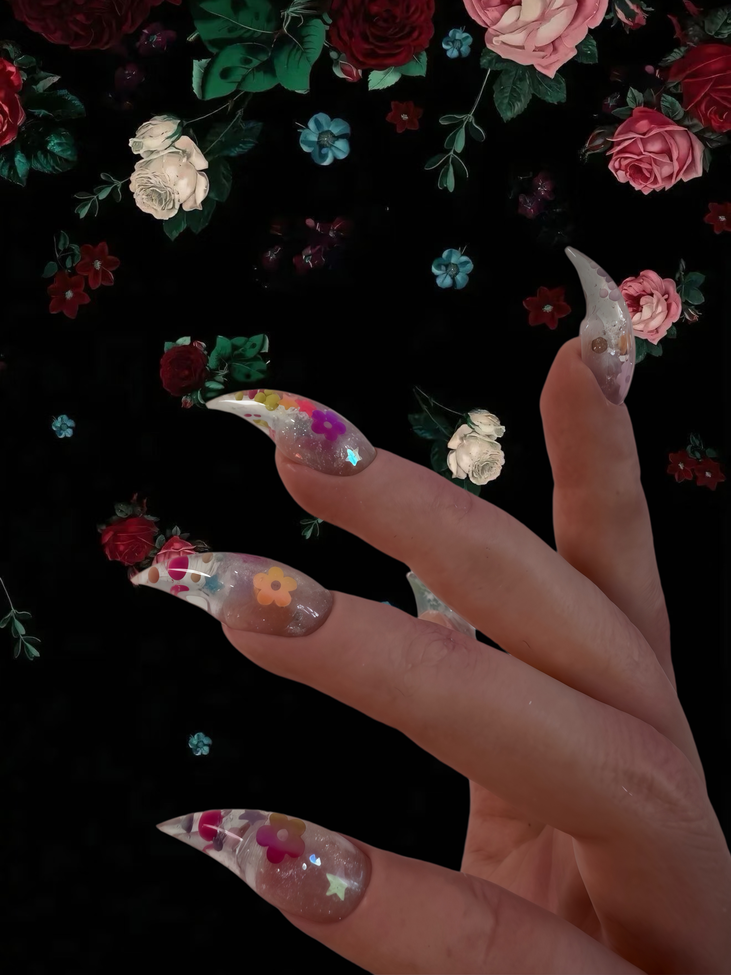 Midnight Bloom Feline Claws