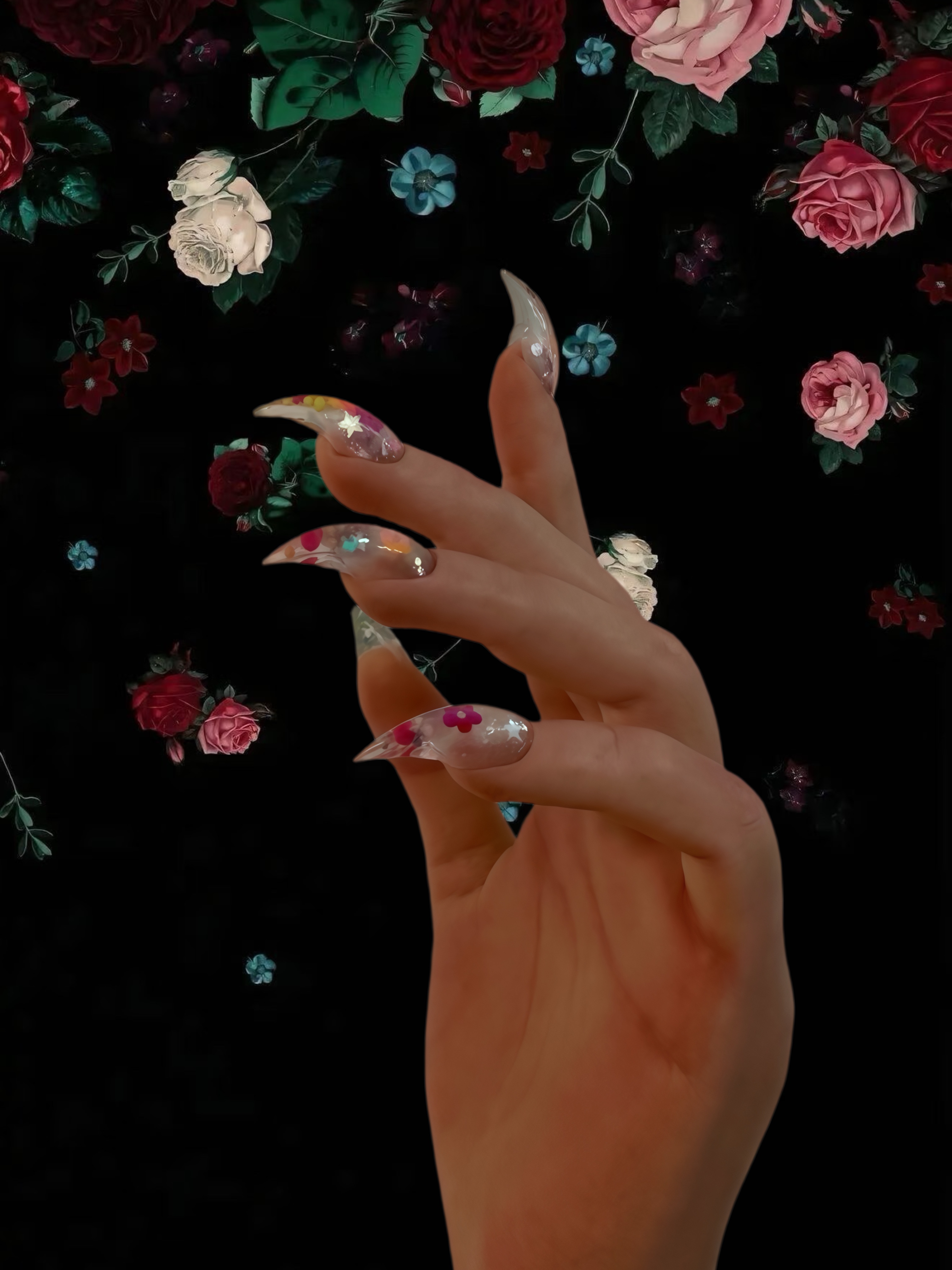 Midnight Bloom Feline Claws