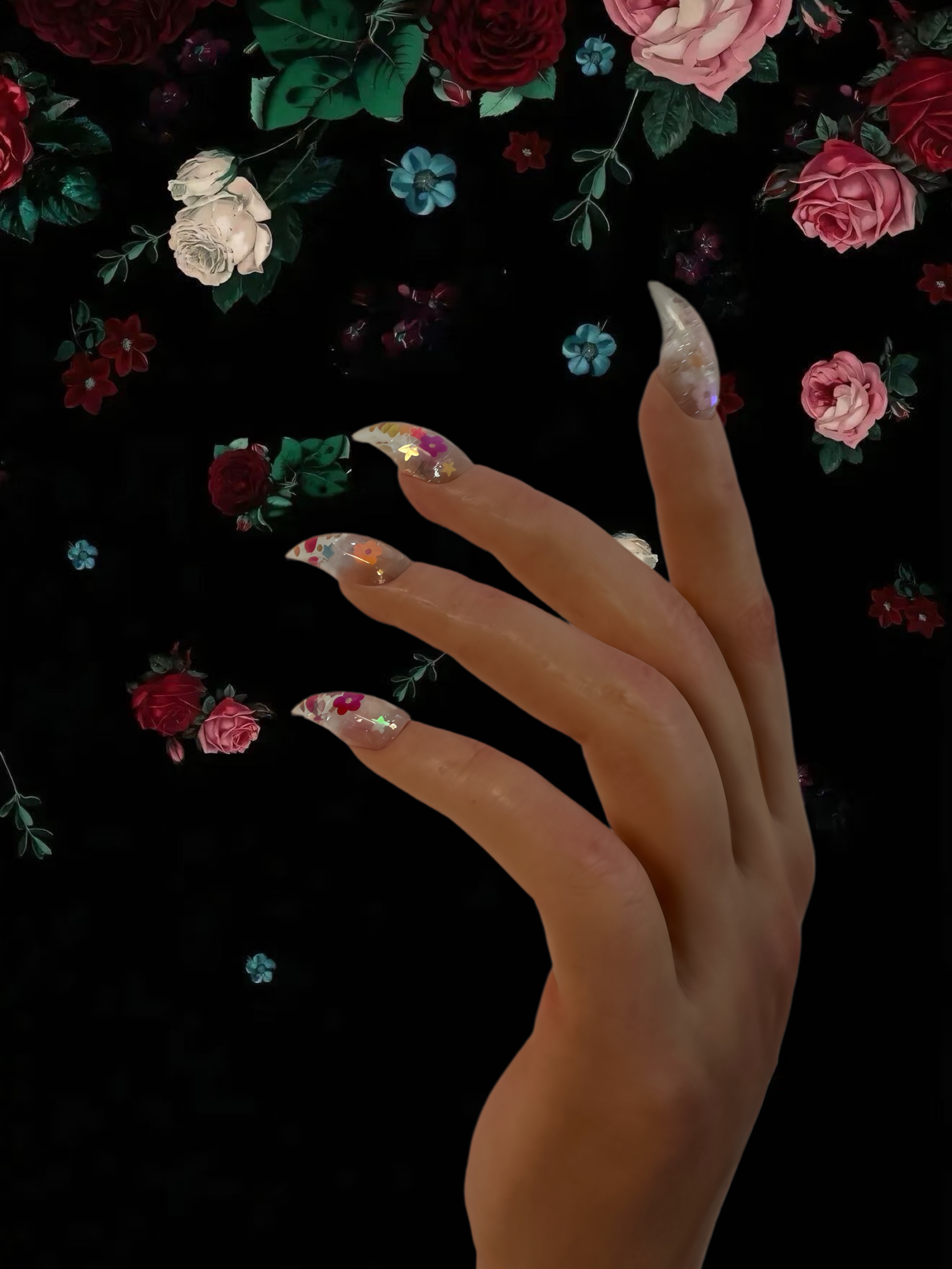 Midnight Bloom Feline Claws