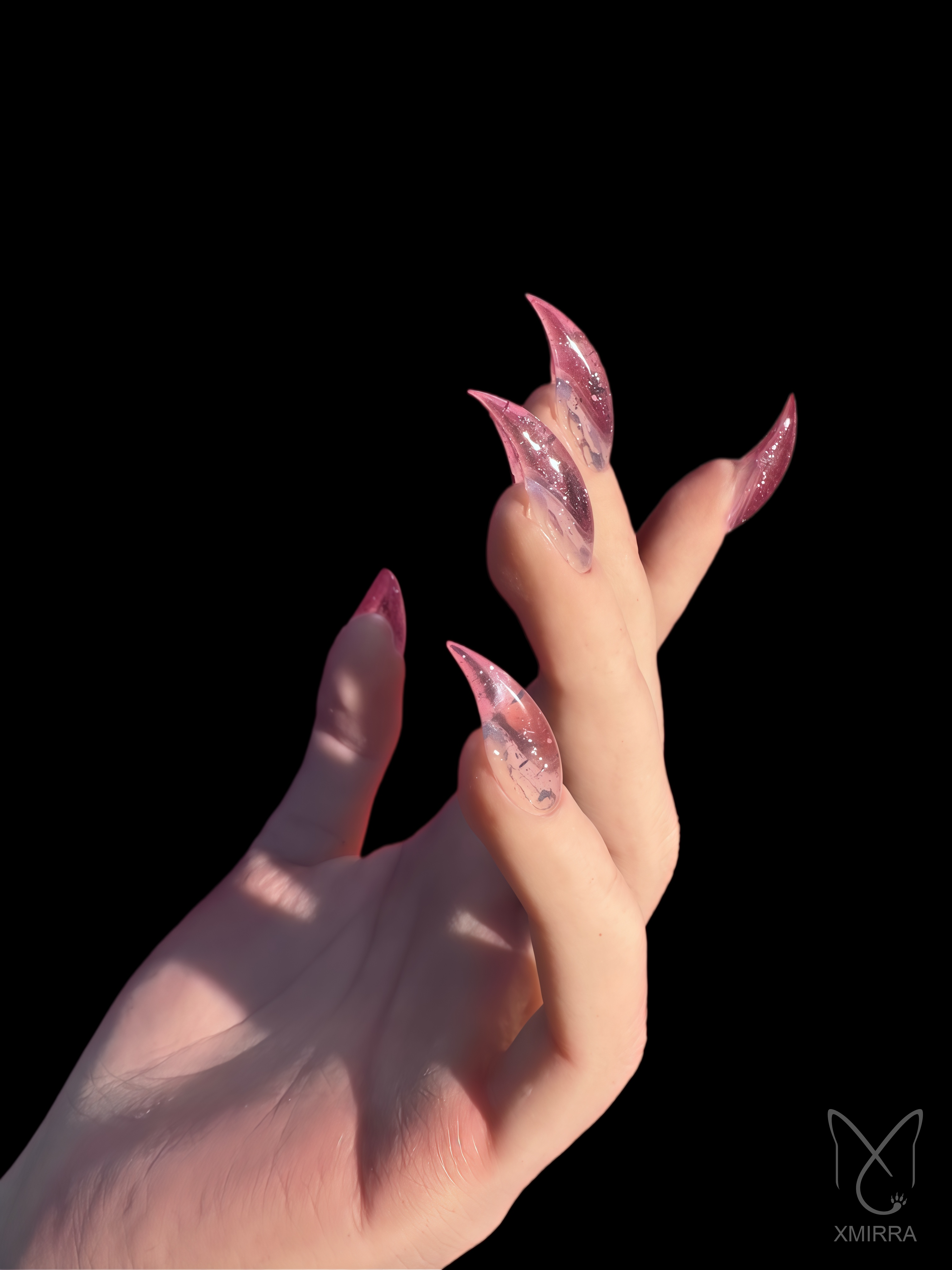 Pink Crystal Kitty Claws