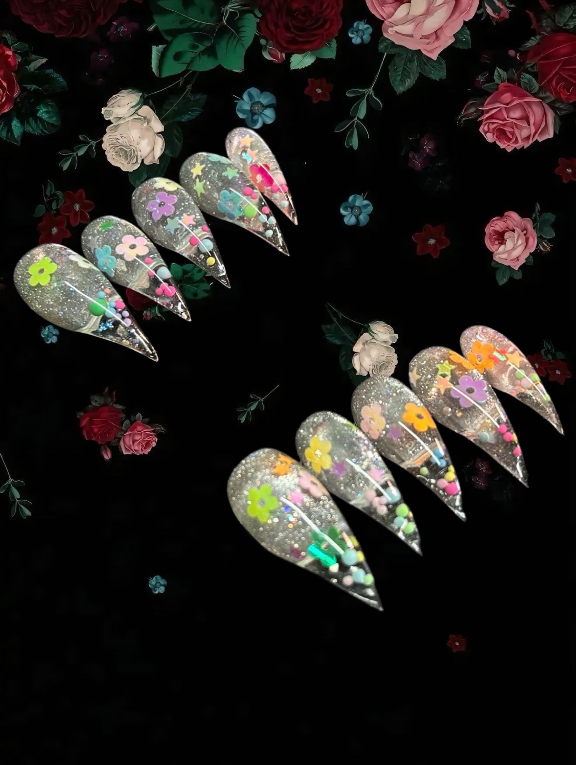Midnight Bloom Feline Claws