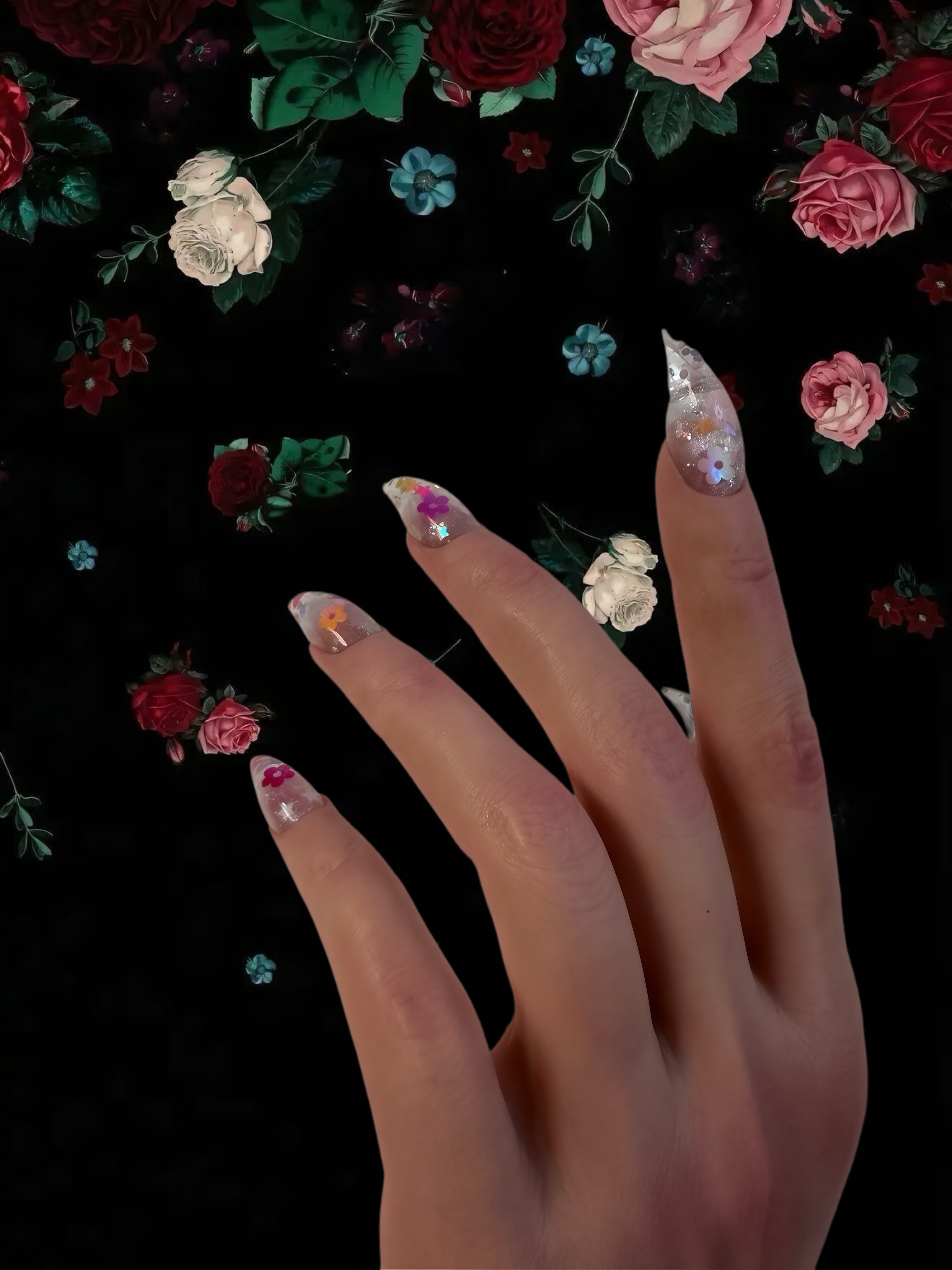 Midnight Bloom Feline Claws