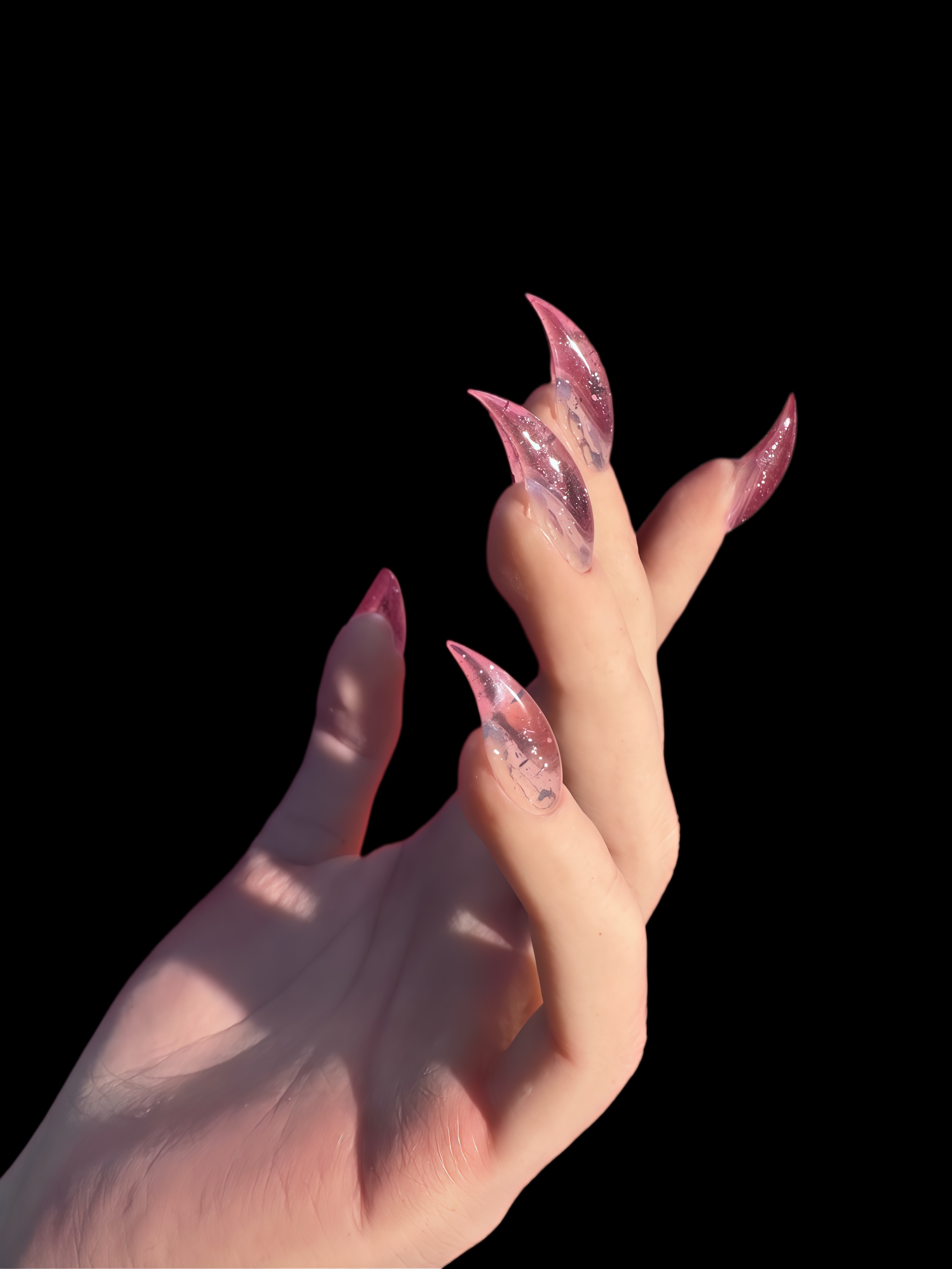 Pink Crystal Kitty Claws
