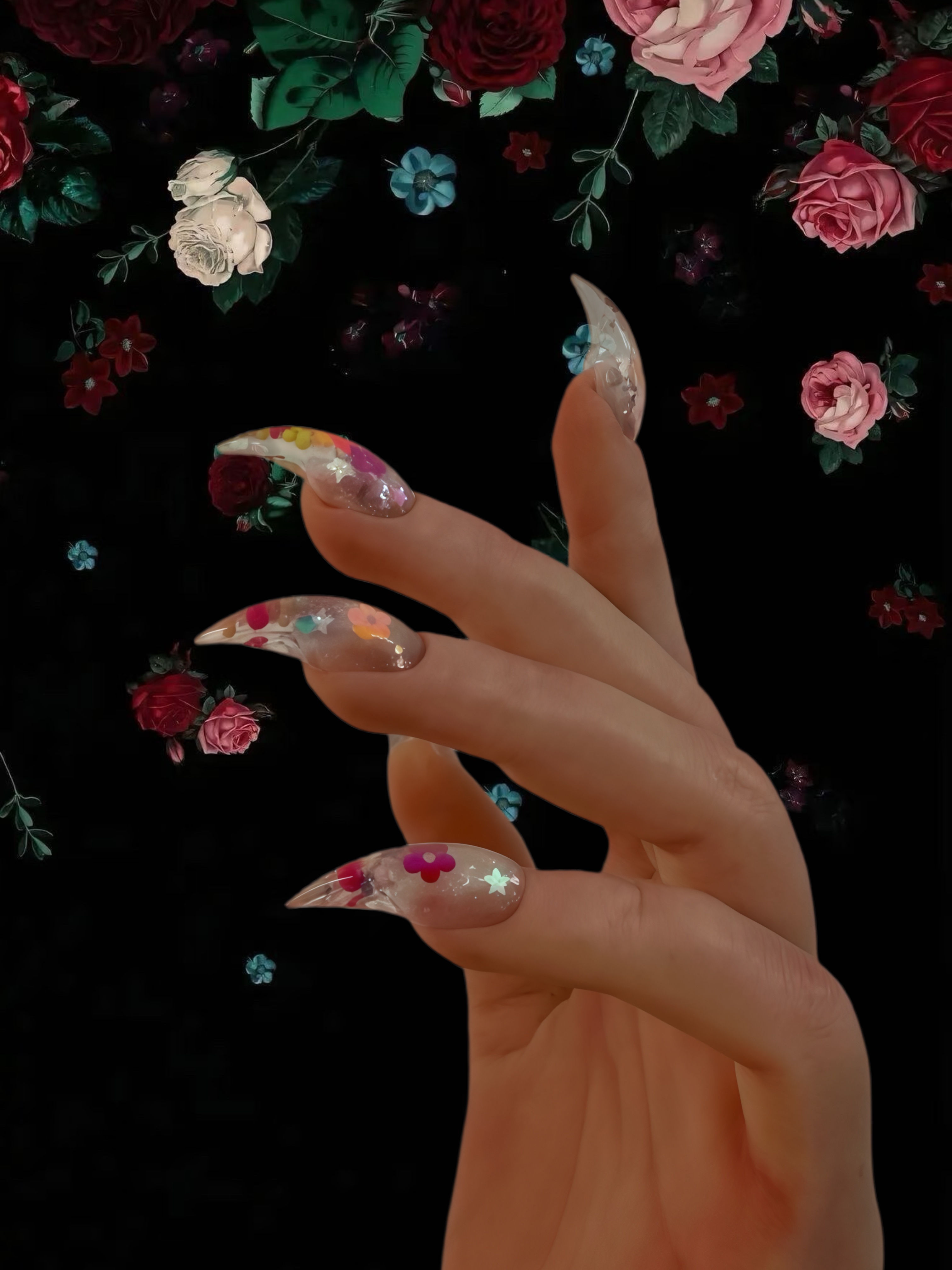 Midnight Bloom Feline Claws