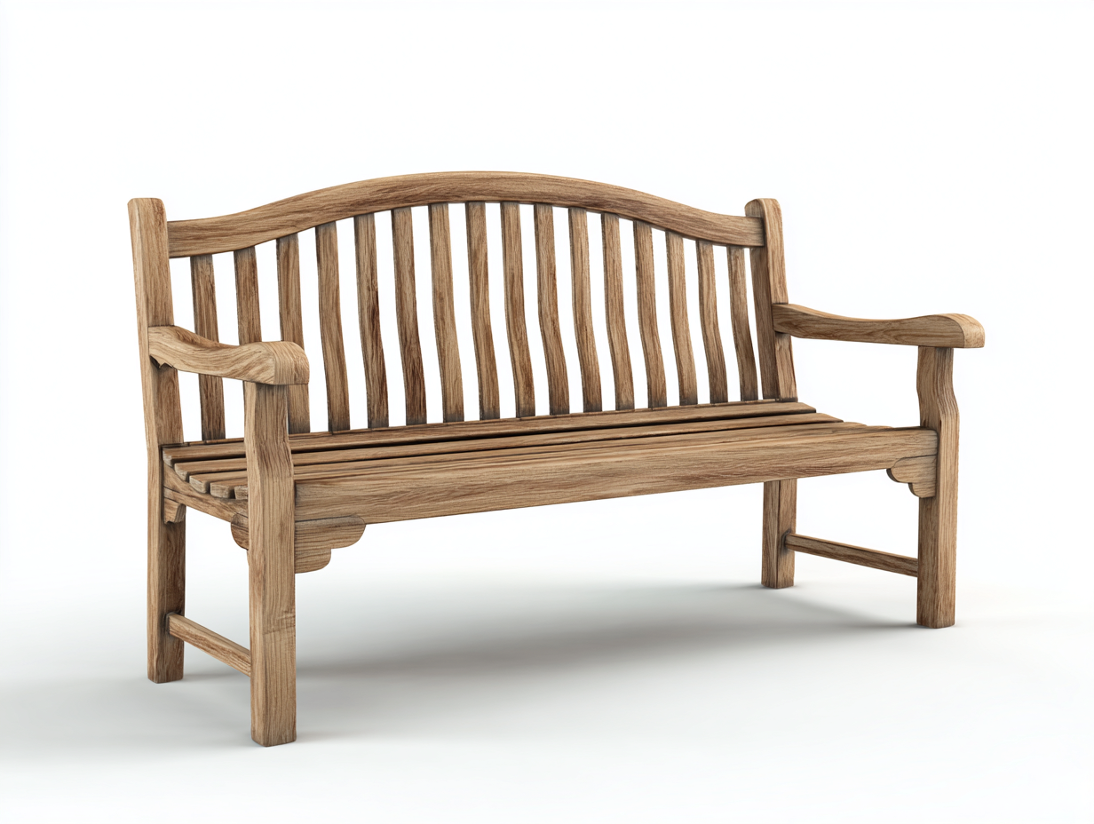 Gartenbank Holz Massivholz 135x60x90 cm - Naturholz - Klassisches Design für Garten und Terrasse-Craftgoyard