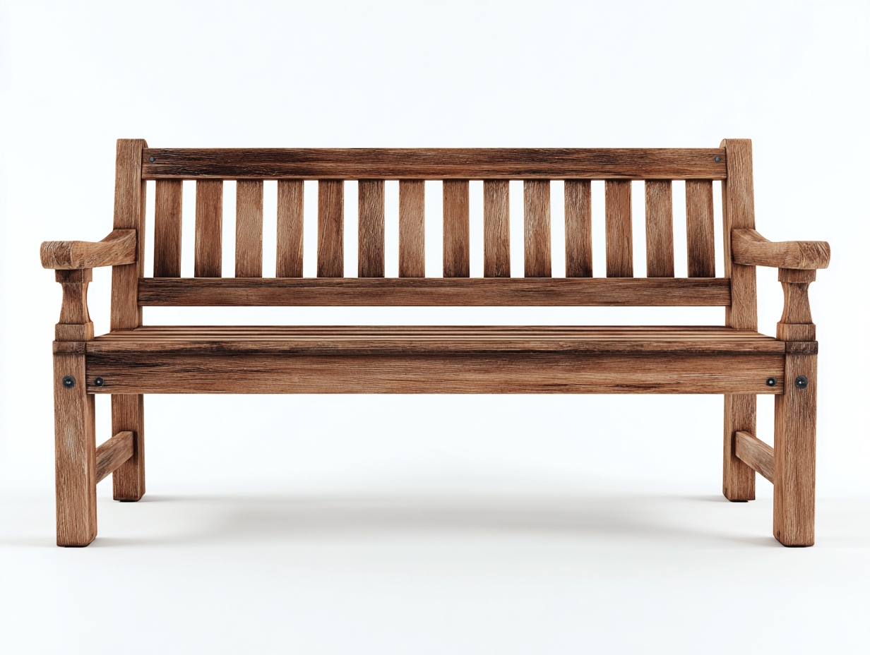 Gartenbank Holz 135x60x92 cm - naturfarben - klassisches Design für Garten-Craftgoyard
