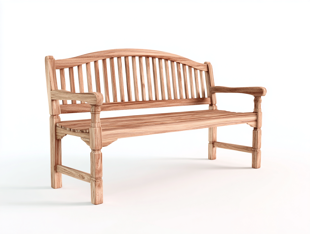 Gartenbank Holz Massivholz 150x65x92 cm - Naturholz - Klassisches Design für Garten und Terrasse-Craftgoyard