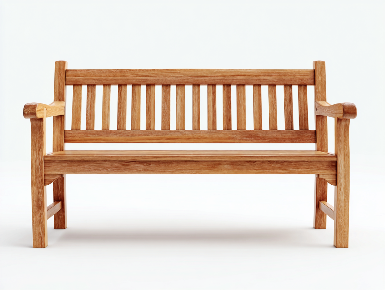 Gartenbank Holz 140x60x92 cm - naturfarben - klassisches Design für Garten-Craftgoyard