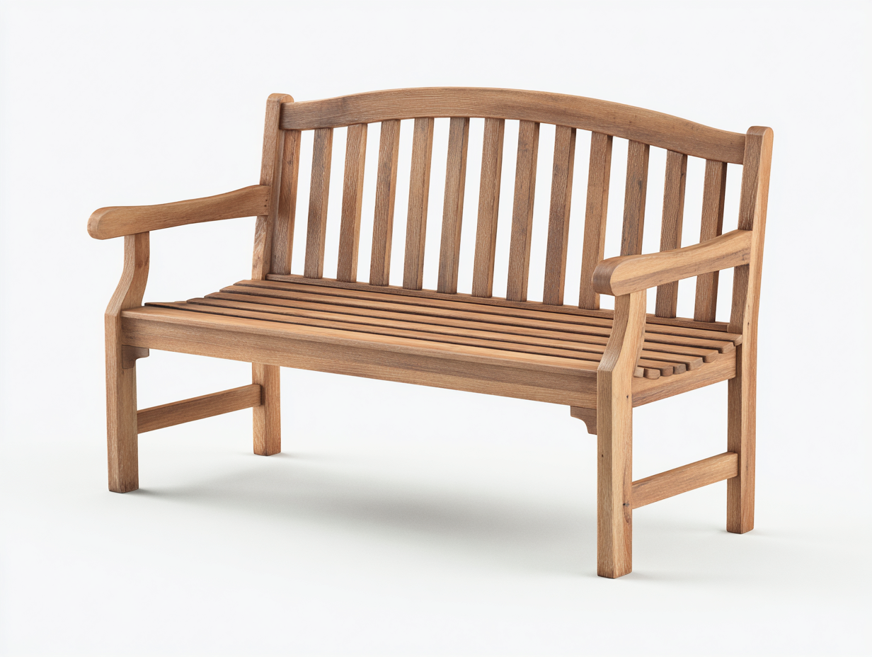 Gartenbank Holz Massivholz 120x60x90 cm - Naturholz - Klassisches Design für Garten und Terrasse-Craftgoyard