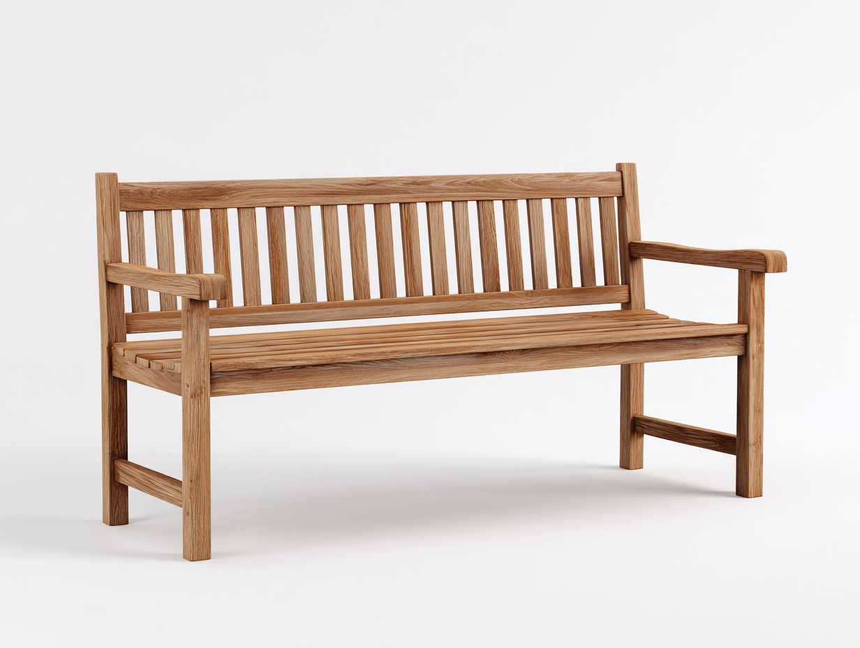 Gartenbank Holz Massivholz 160x60x90 cm - Naturholz - Klassisches Design für Garten und Terrasse-Craftgoyard