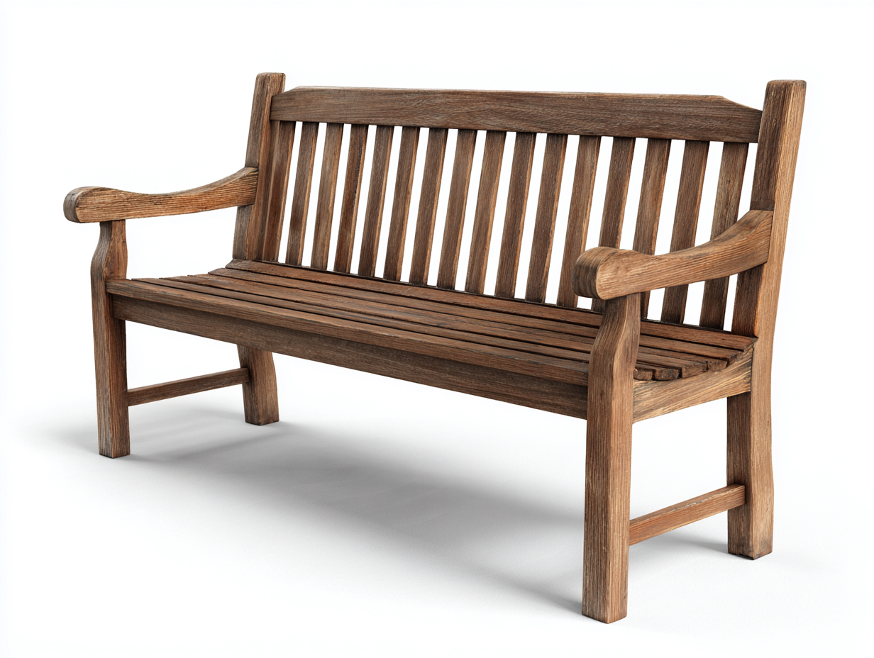 Gartenbank Holz Massivholz 150x62x90 cm - Dunkelbraun - Rustikales Design für Garten und Terrasse-Craftgoyard