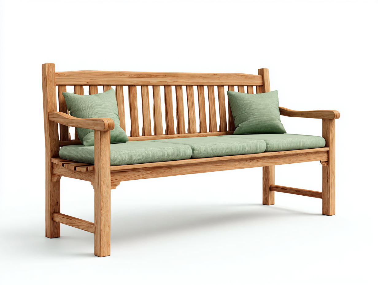 Gartenbank Holz 150x60x92 cm - naturfarben - klassisches Design für Garten mit Sitzkomfort-Craftgoyard
