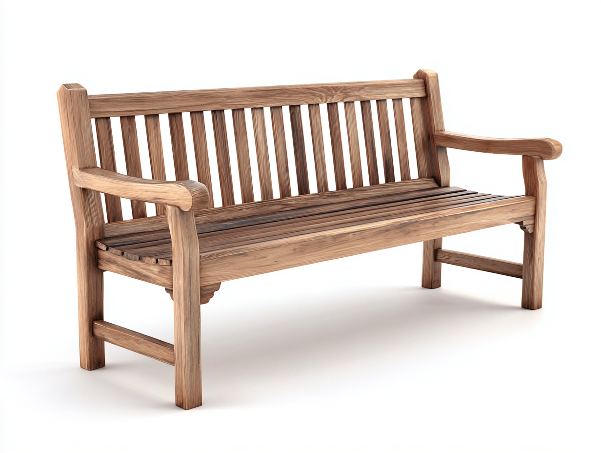 Gartenbank Holz Massivholz 150x60x90 cm - Naturholz - Rustikales Design für Garten und Terrasse-Craftgoyard