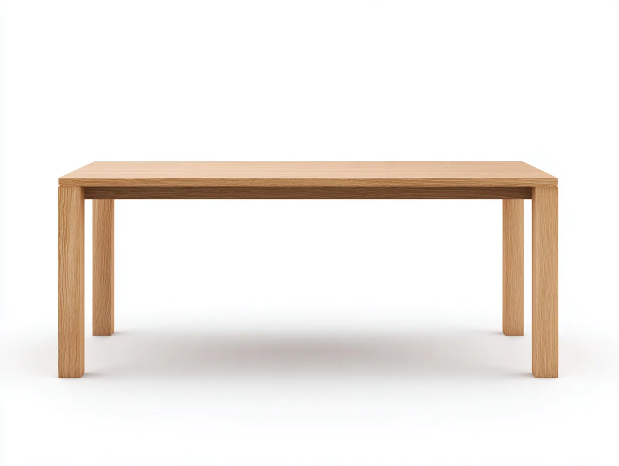 Mesa de comedor 200x95x75 cm - roble claro - para comedor - tablero rectangular de líneas rectas