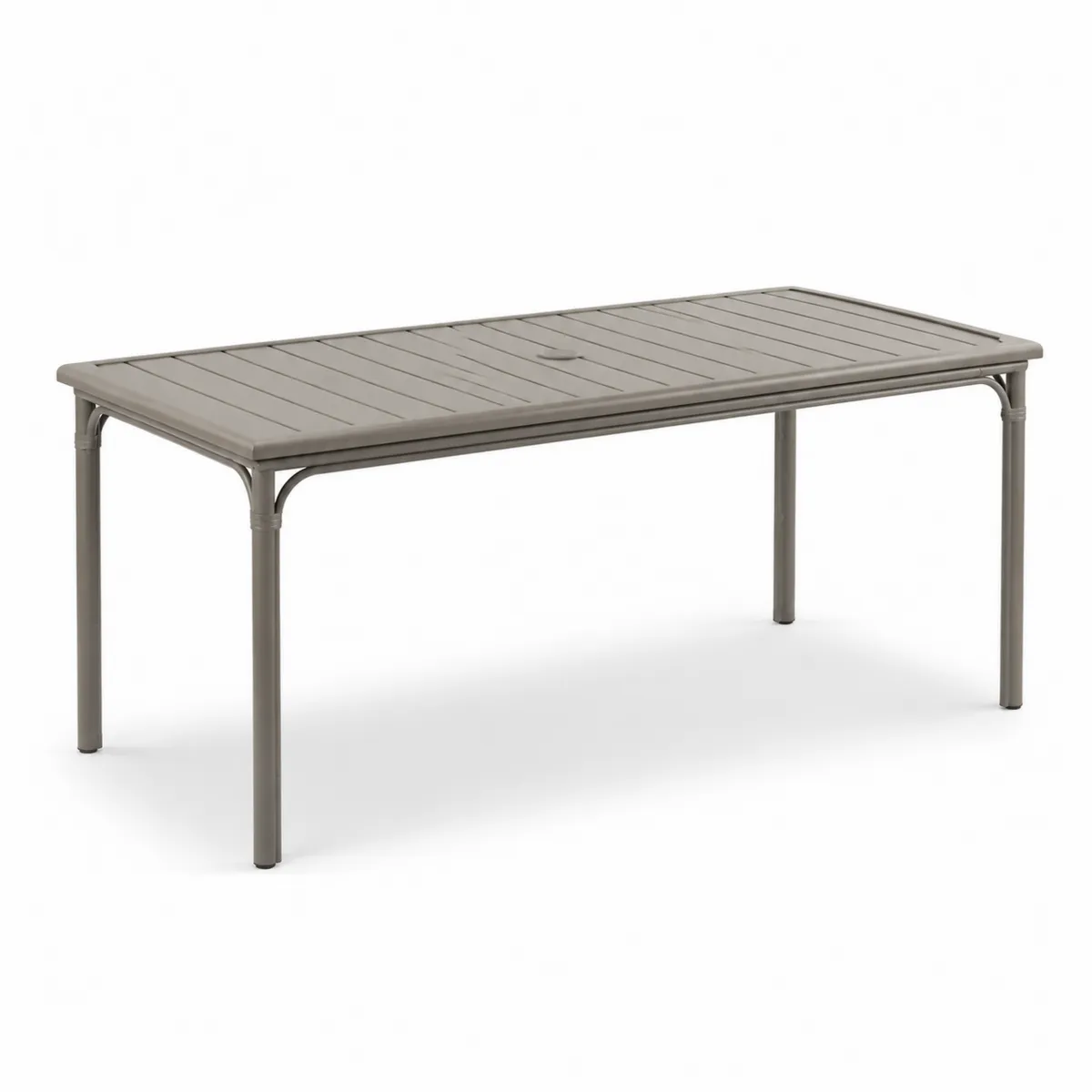 Rechteckiger Polypropylen Gartentisch, Taupe, 180x90x72 cm