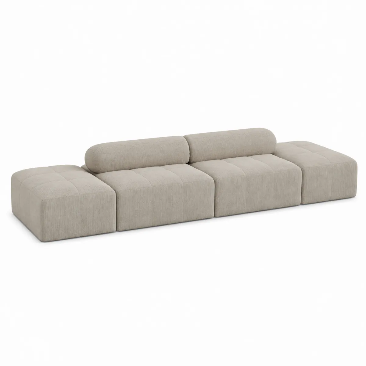 Modulares Stoffsofa 4-Sitzer Beige 320 cm