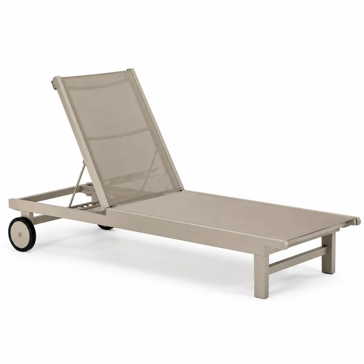 Aluminium Sonnenliege mit Textilene Bezug in Beige