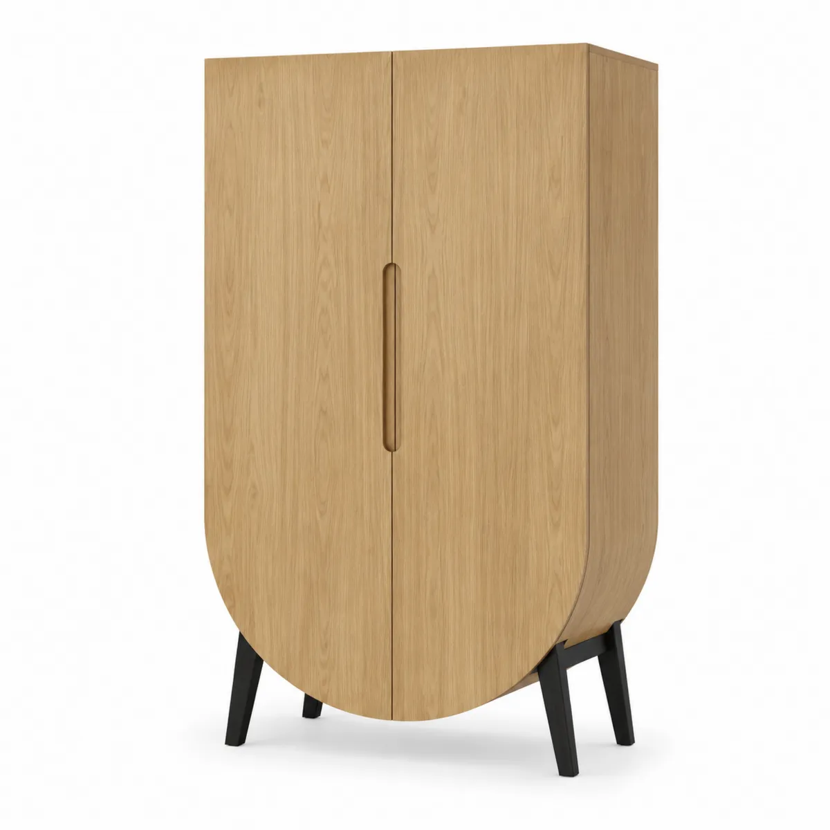 Kleiderschrank MDF Eiche Schwarz 180cm