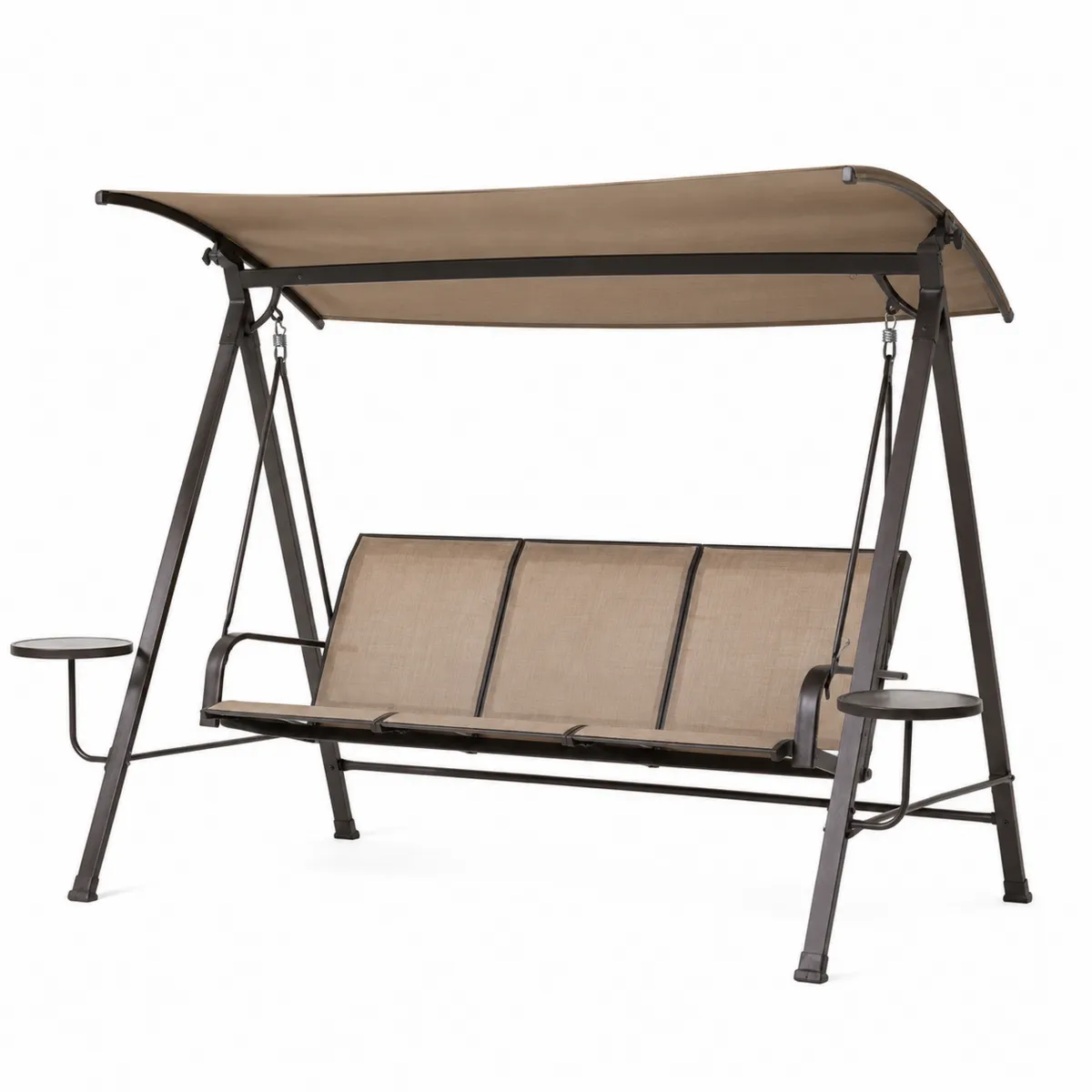 Metall-Gartenschaukelsitz mit Textilen Beige