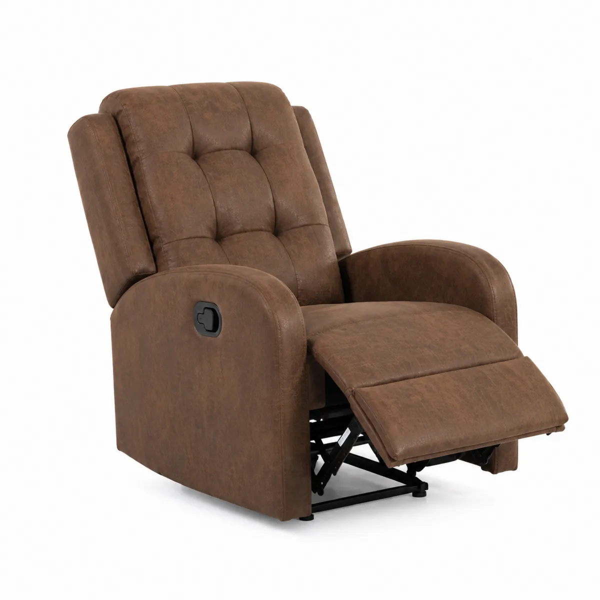 Brauner Relaxsessel aus Kunstleder