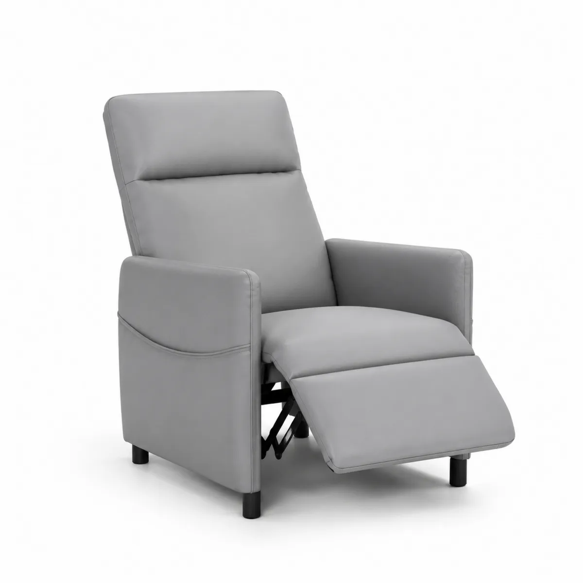 PU-Leder Sessel in Grau, Verstellbar 84 x 76 x 102 cm