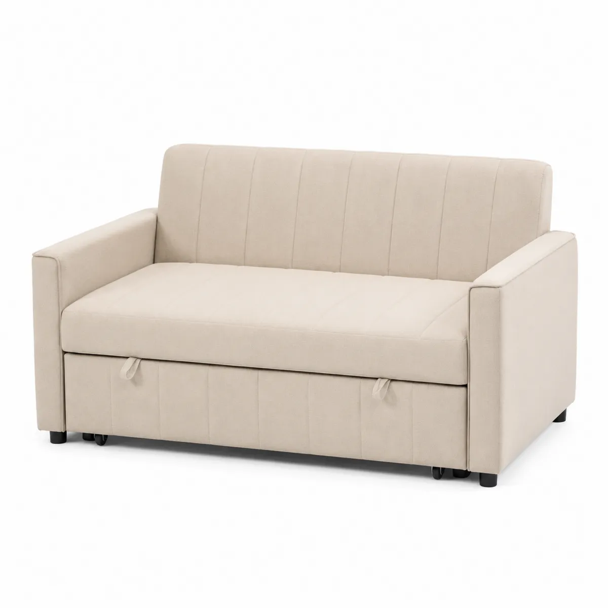 2-Sitzer Schlafsofa aus Stoff in Beige