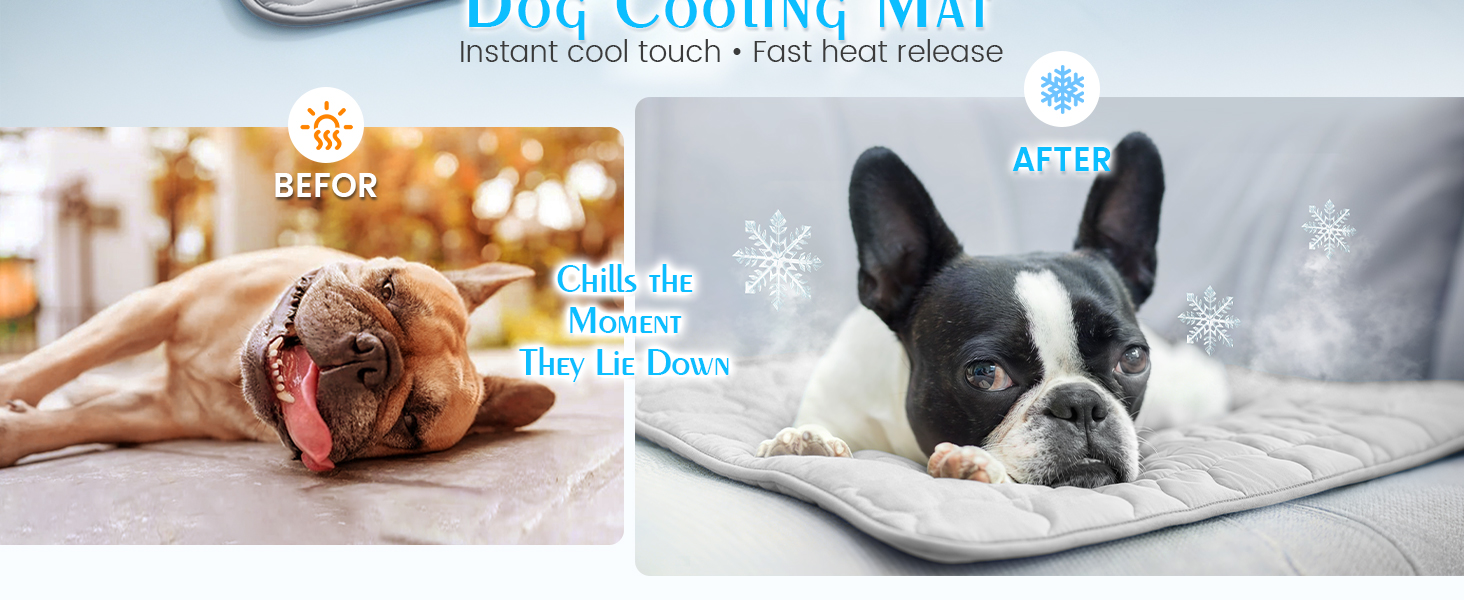 Non gel, Passive Cooling. Works by transferring heat away from pet through material science