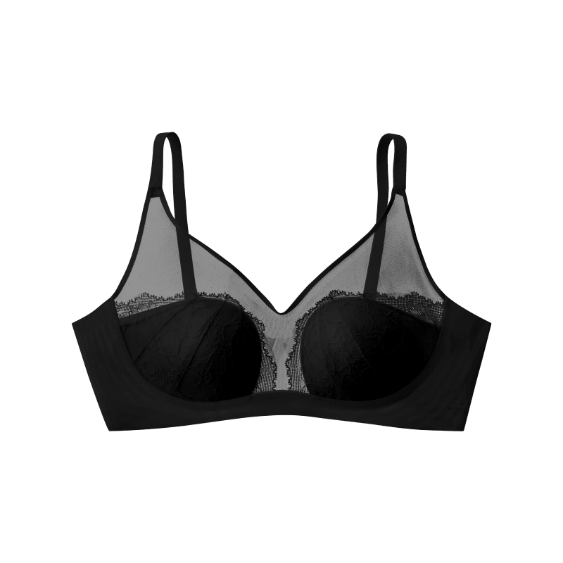 Lace Mesh Wireless Small Breasts Bra