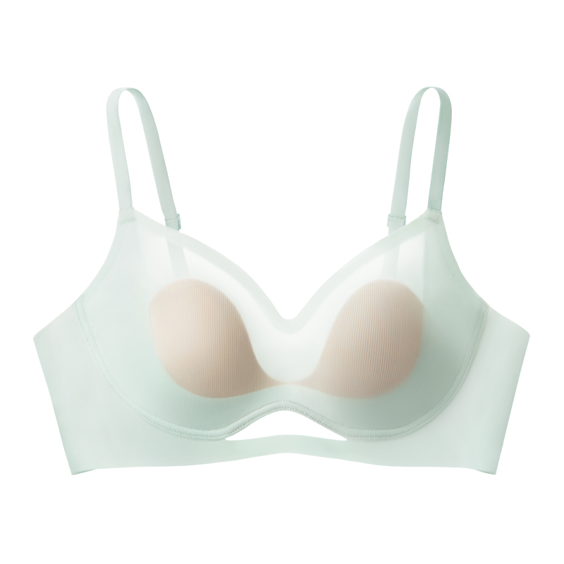Cooling Wireless Push Up Thin Seamless Bra