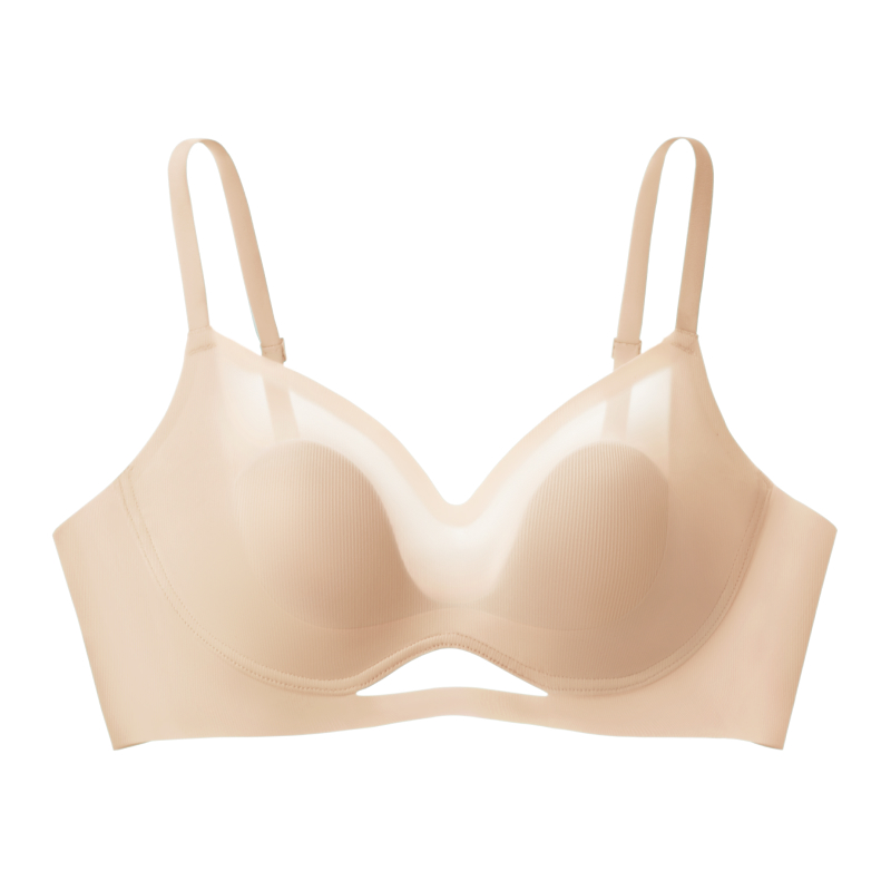 Cooling Wireless Push Up Thin Seamless Bra