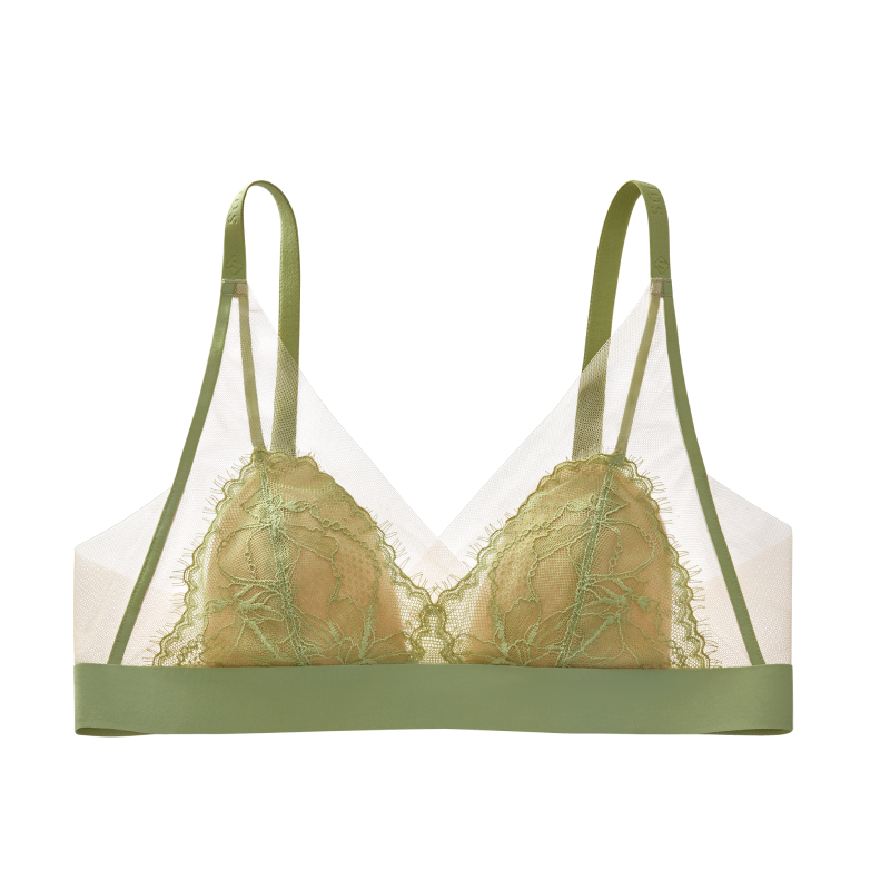 French Triangle Cup Lace Thin Bra