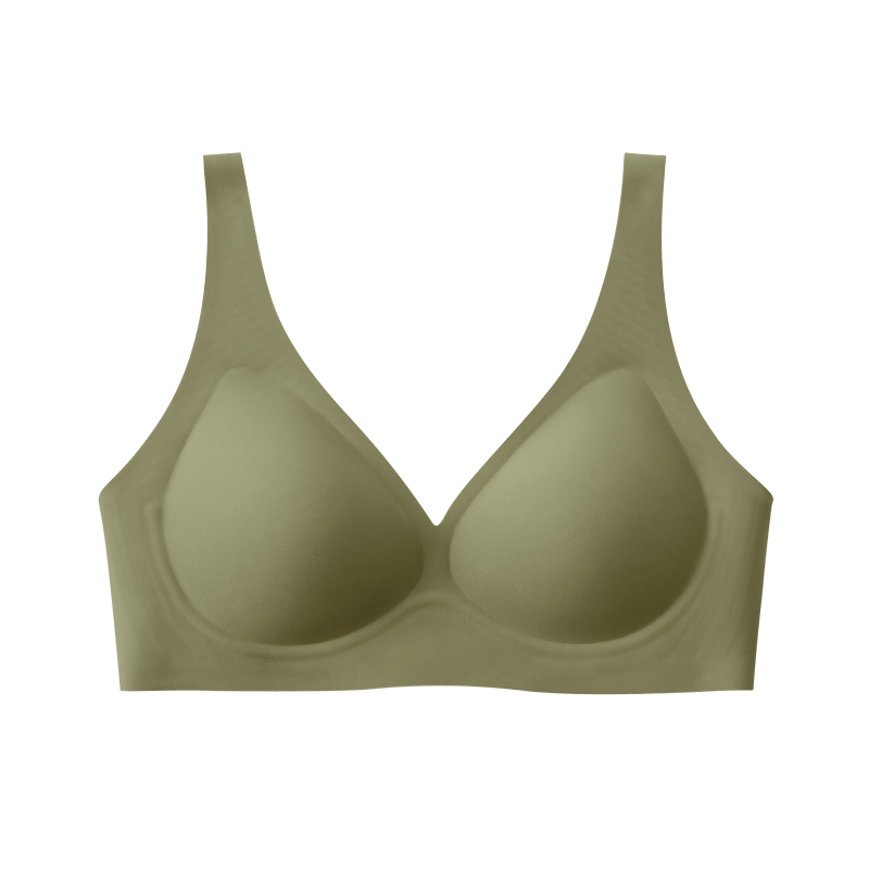 Push Up Seamless Wireless Deep V Supportive Bra