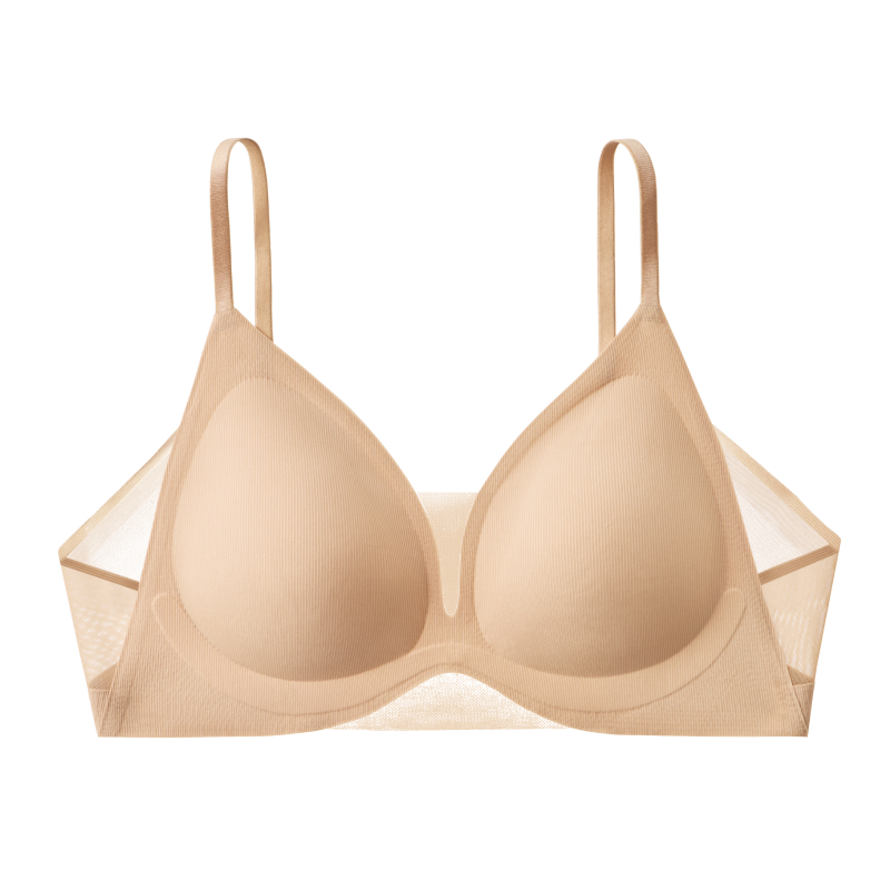 Seamless Push Up Cooling Ice Silk Thin Wireless Bra