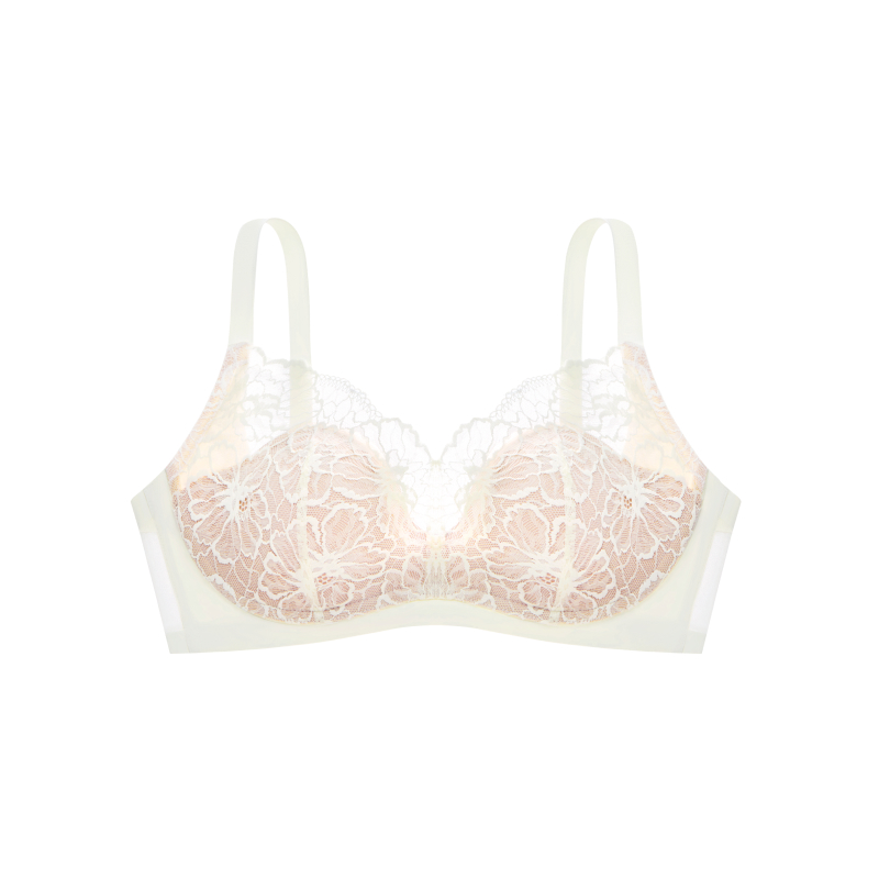 Plus Size Push Up Full Coverage Floral Lace Bra