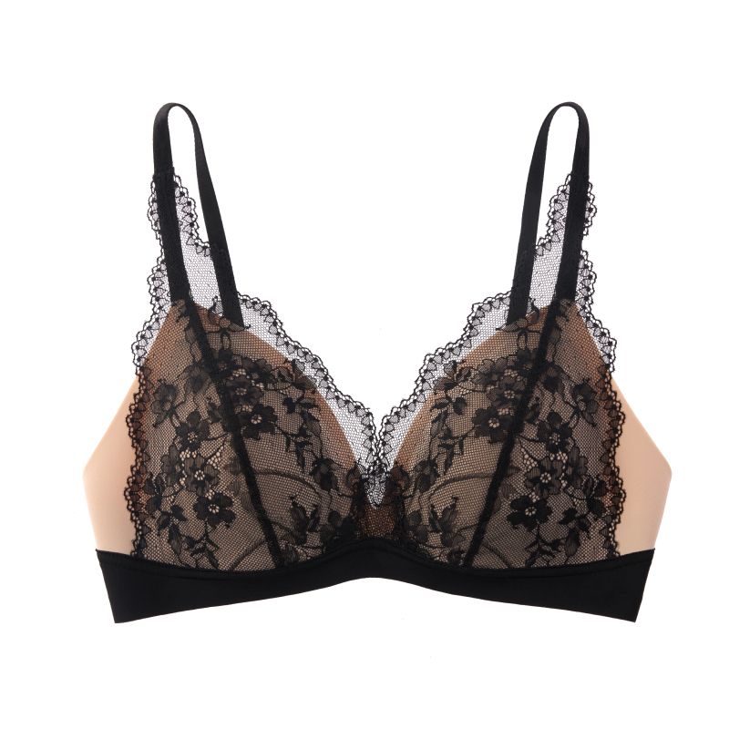 French Sexy Push Up Plunge Lace Small Chest Bra
