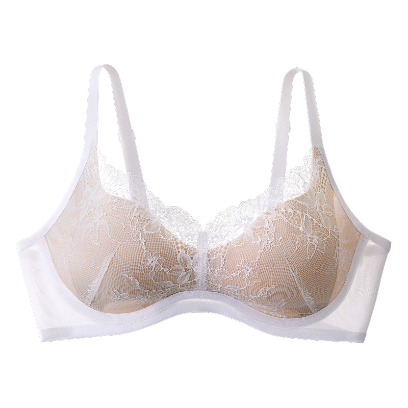 Plus Size Push Up Soft Support Minimizer Thin Lace Bra
