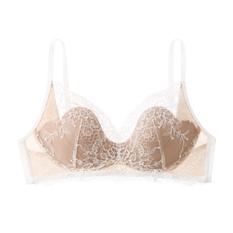 Floral Embroidery Wireless Sexy Lace Bra