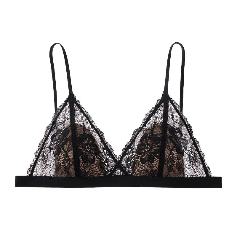 French Lace Plunge Triangle Cup Bras