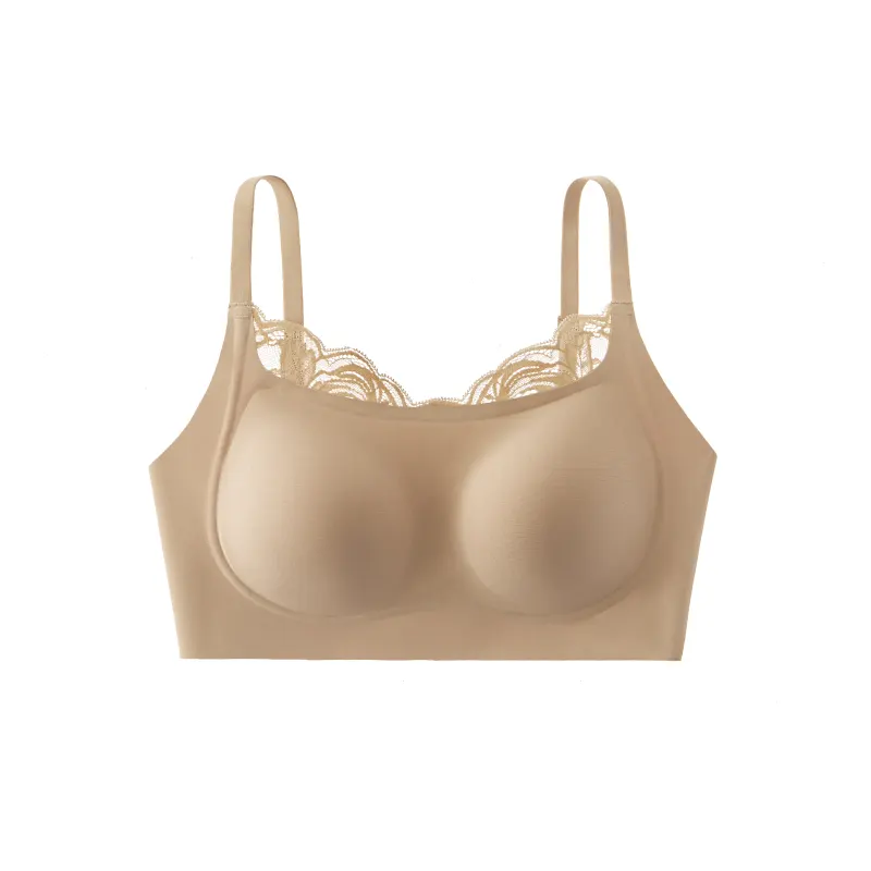 Seamless Soft Support Push Up Lace Spliced Small Chest Bra