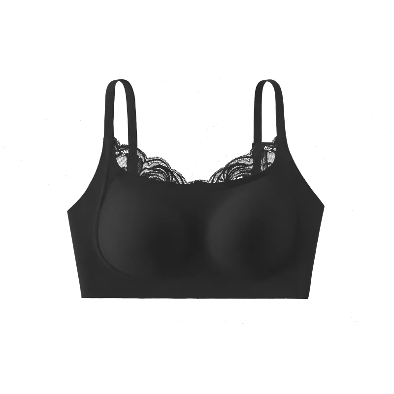 Seamless Soft Support Push Up Lace Spliced Small Chest Bra