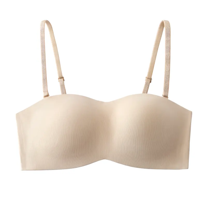 Strapless Invisible Leopard Print Backless Bras