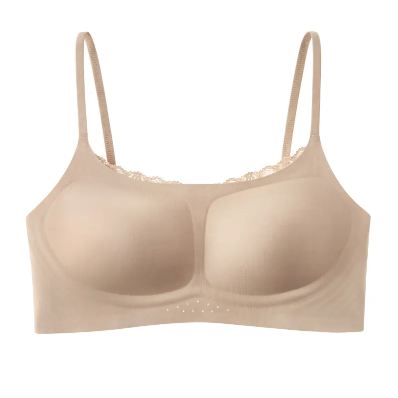 Push Up Square Neck Lace Patchwork Thin Small Chest Bra