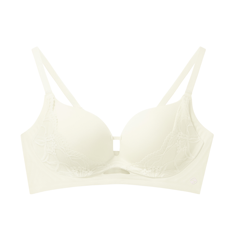 Push Up No Underwire Lace Spliced Bra