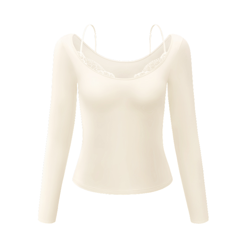 2 in 1 Lace Spliced Thermal Underwear